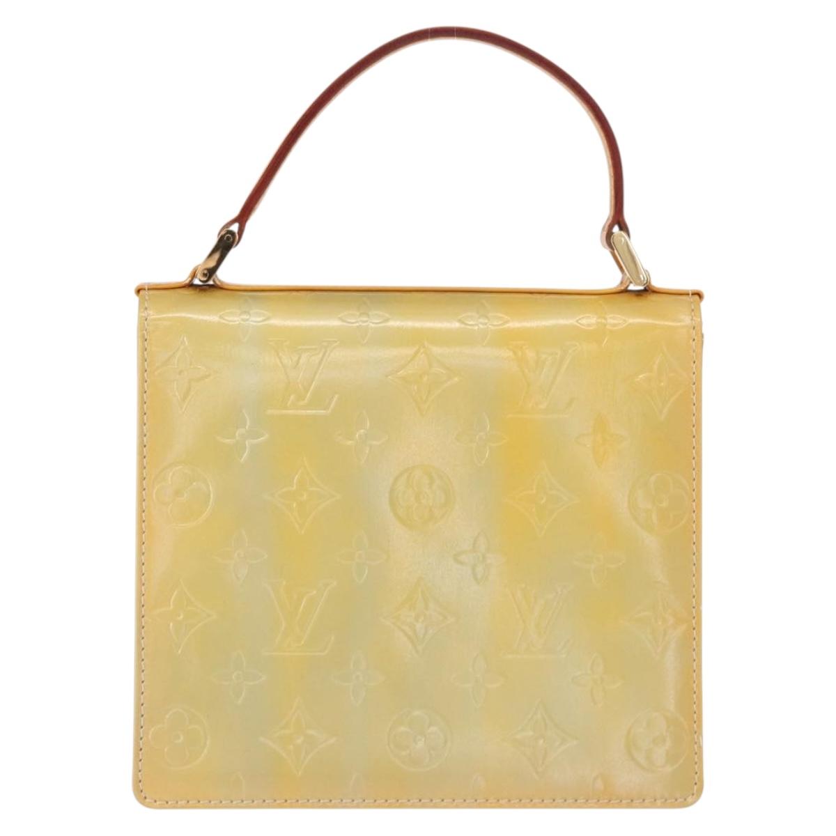 LOUIS VUITTON Monogram Vernis Spring street Hand Bag Gris M91029 LV Auth 151239