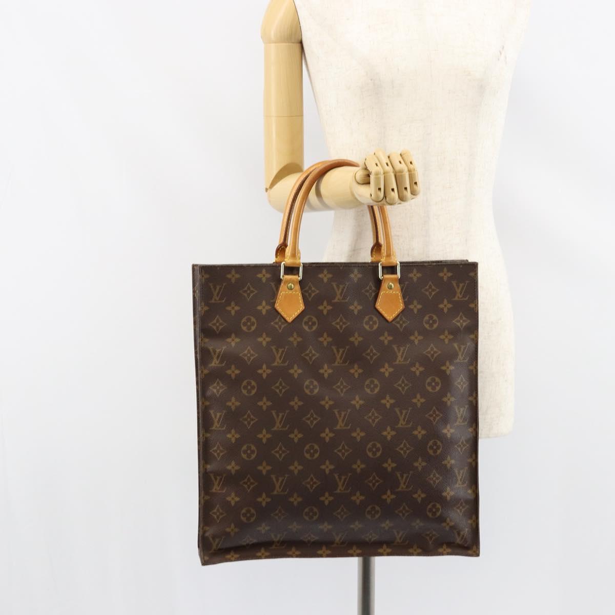 LOUIS VUITTON Monogram Sac Plat Hand Bag M51140 LV Auth 151249