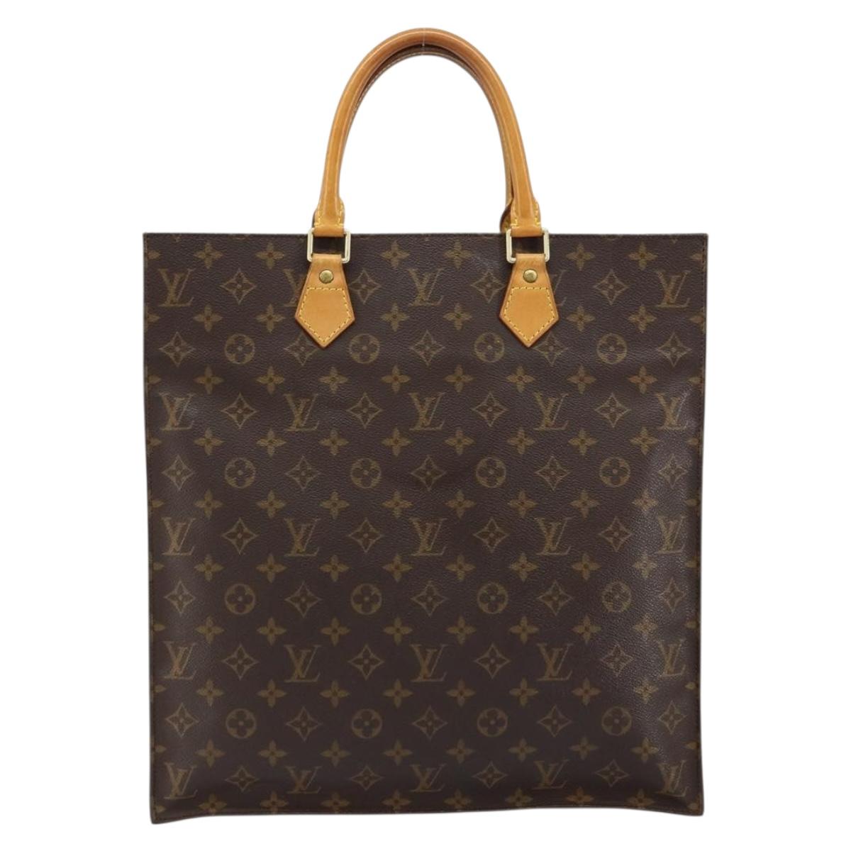 LOUIS VUITTON Monogram Sac Plat Hand Bag M51140 LV Auth 151249