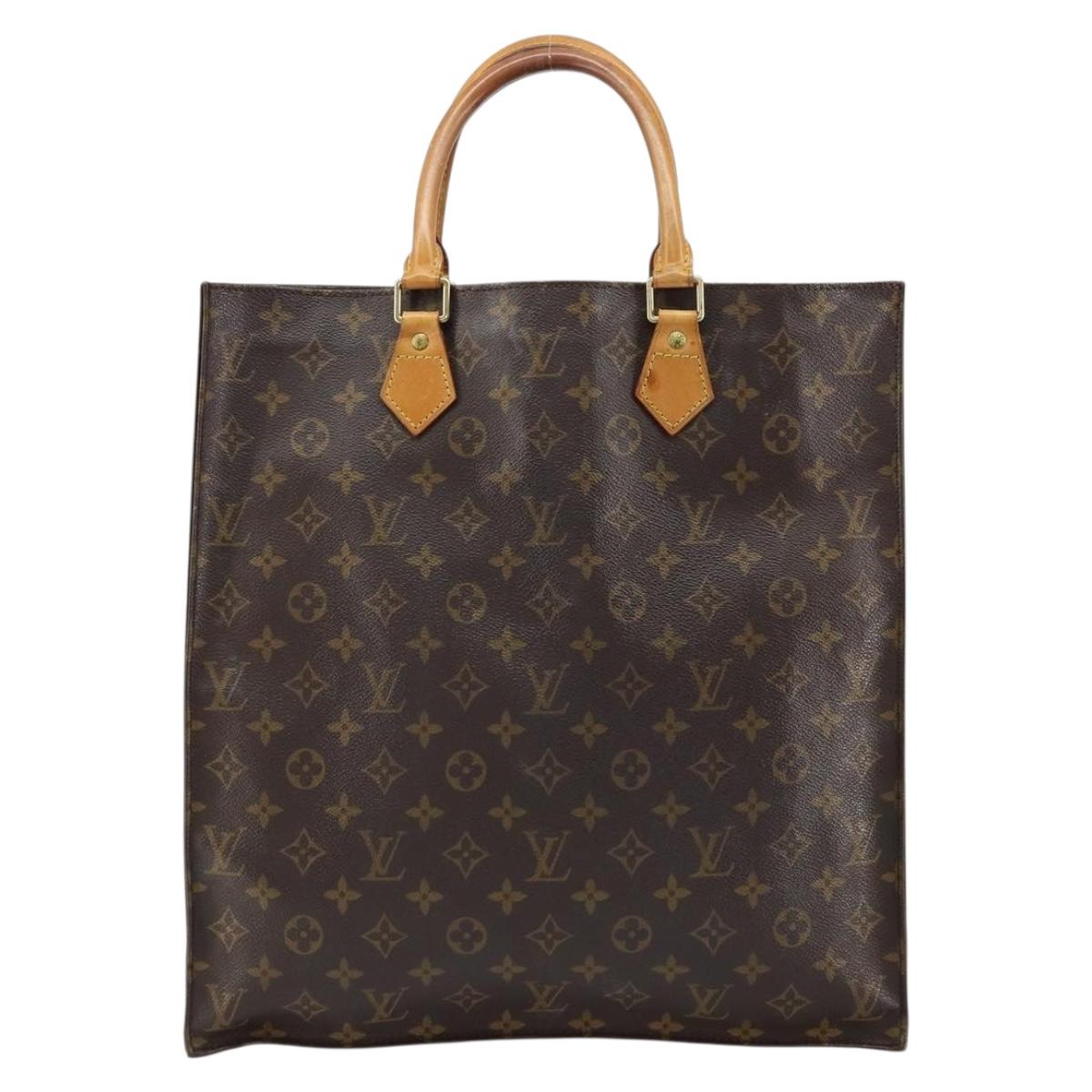 LOUIS VUITTON Monogram Sac Plat Hand Bag M51140 LV Auth 151250