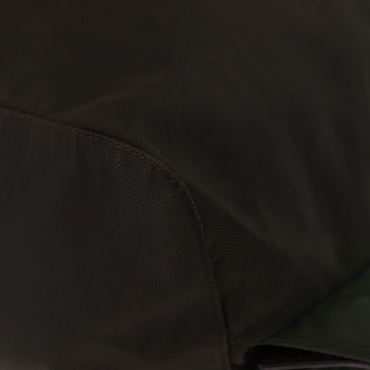 PRADA Backpack Nylon Khaki Silver Auth 151263