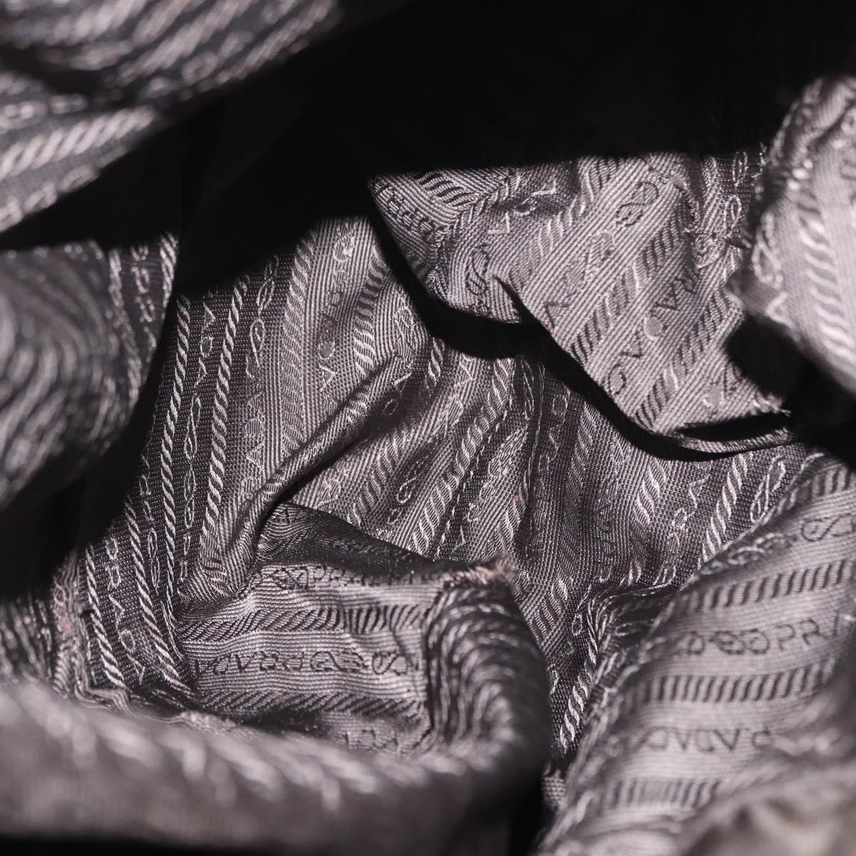 PRADA Backpack Nylon Khaki Silver Auth 151263