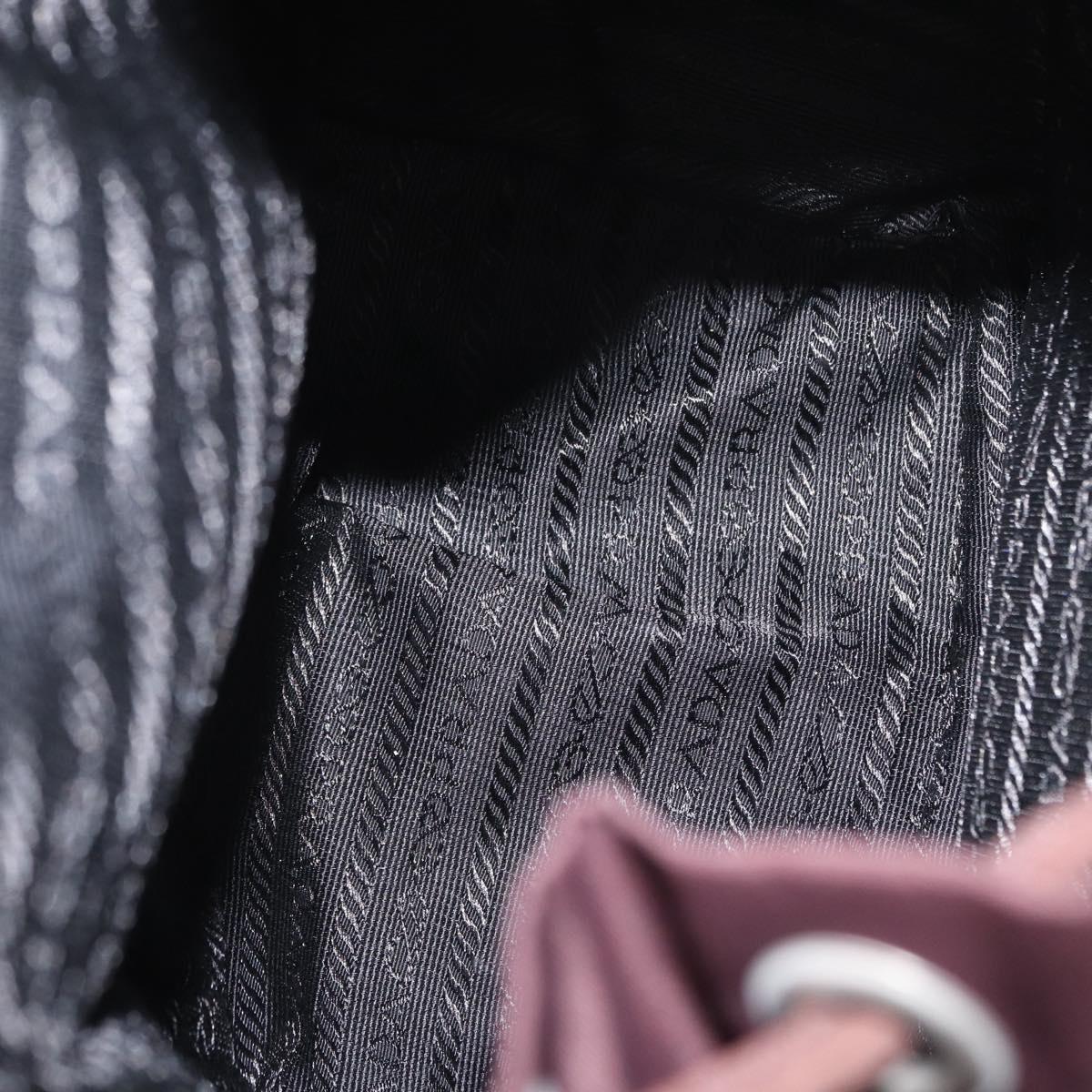 PRADA Backpack Nylon Brown Silver Auth 151264