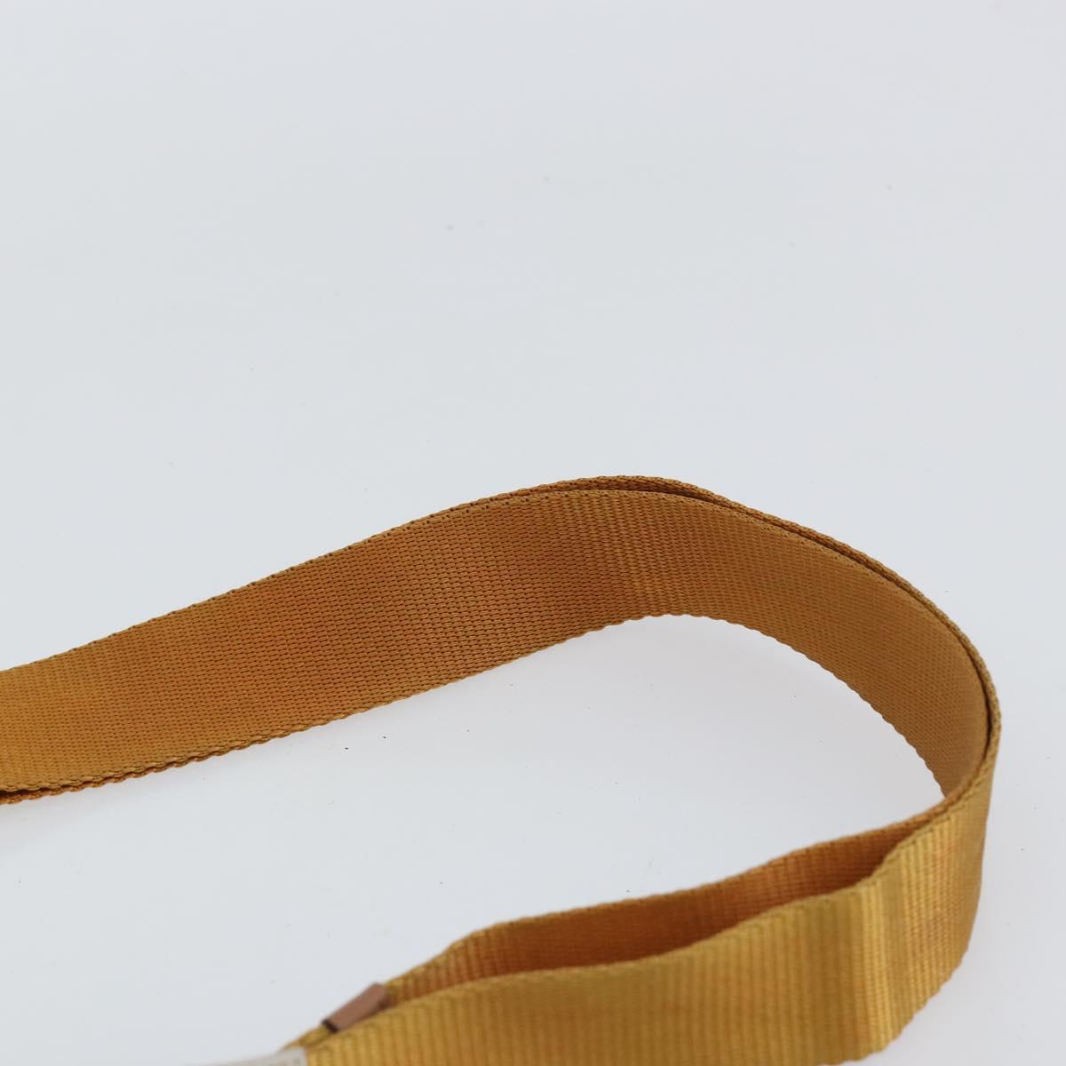 PRADA Shoulder Bag Nylon Beige Silver Auth 151265