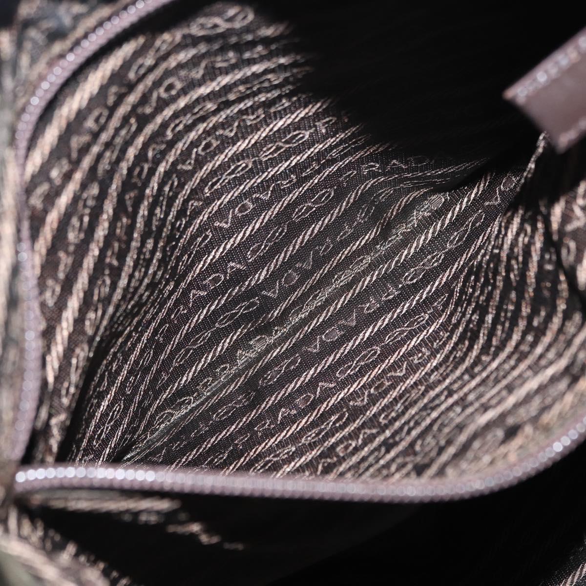 PRADA Backpack Nylon Khaki Silver Auth 151269