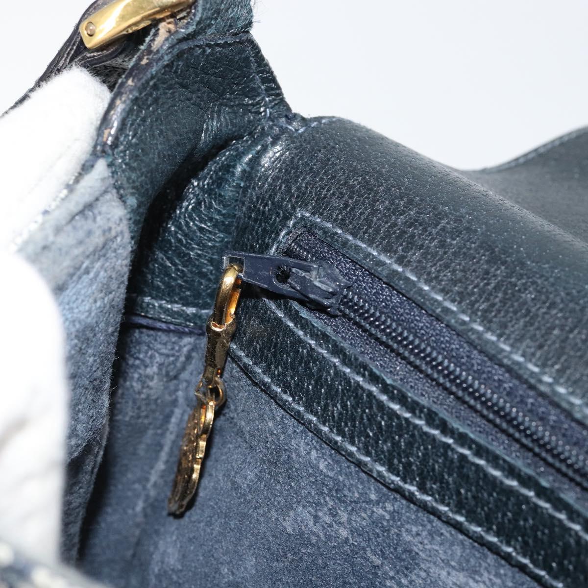 GUCCI GG Supreme Sherry Line Shoulder Bag Navy Gold 001 115 0914 Auth 151271