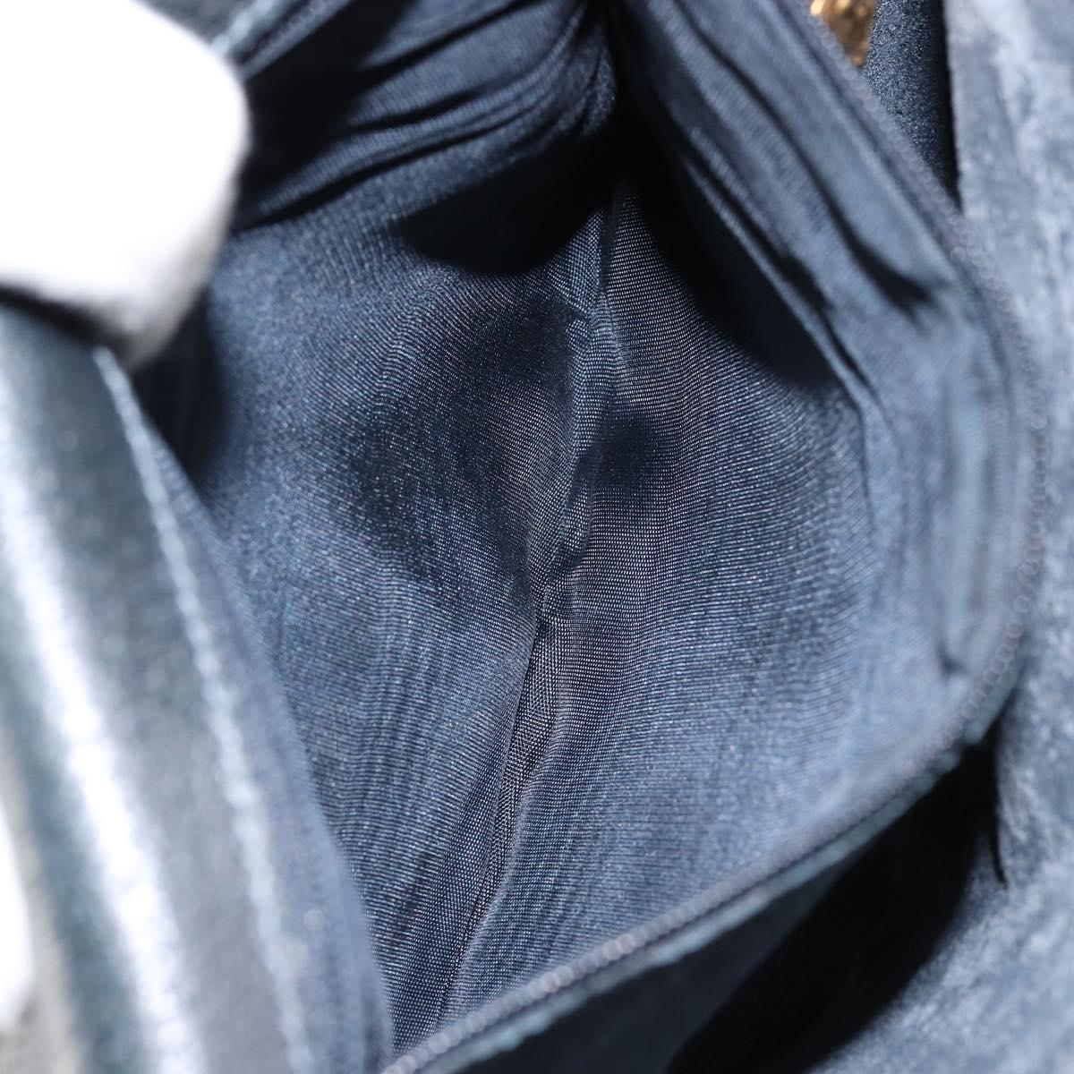 GUCCI GG Supreme Sherry Line Shoulder Bag Navy Gold 001 115 0914 Auth 151271