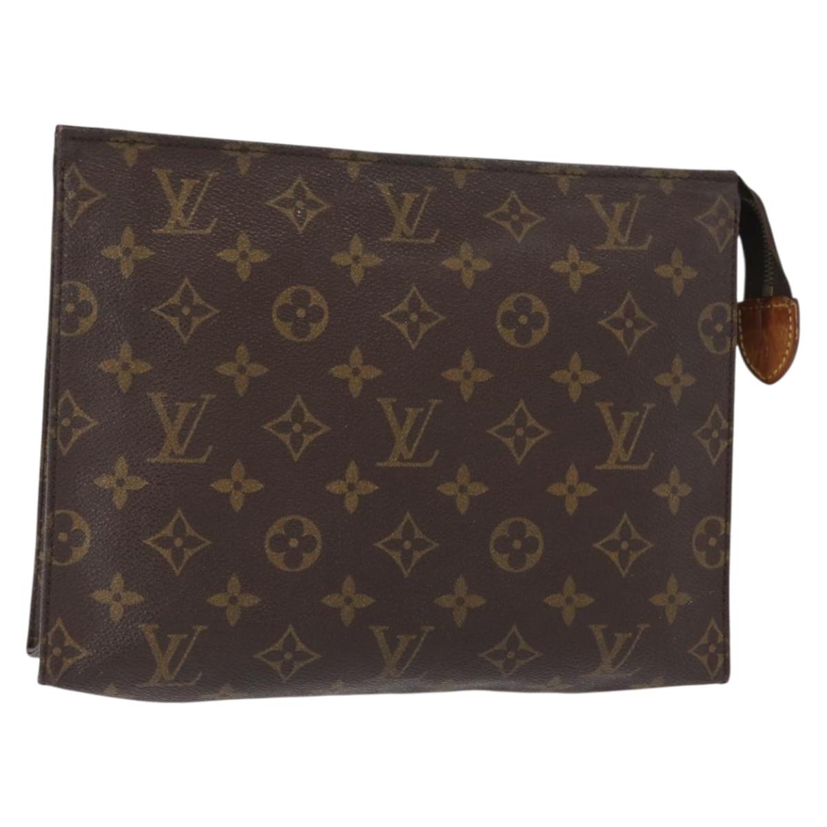 LOUIS VUITTON Monogram Poche Toilette 26 Pouch M47542 LV Auth 151283