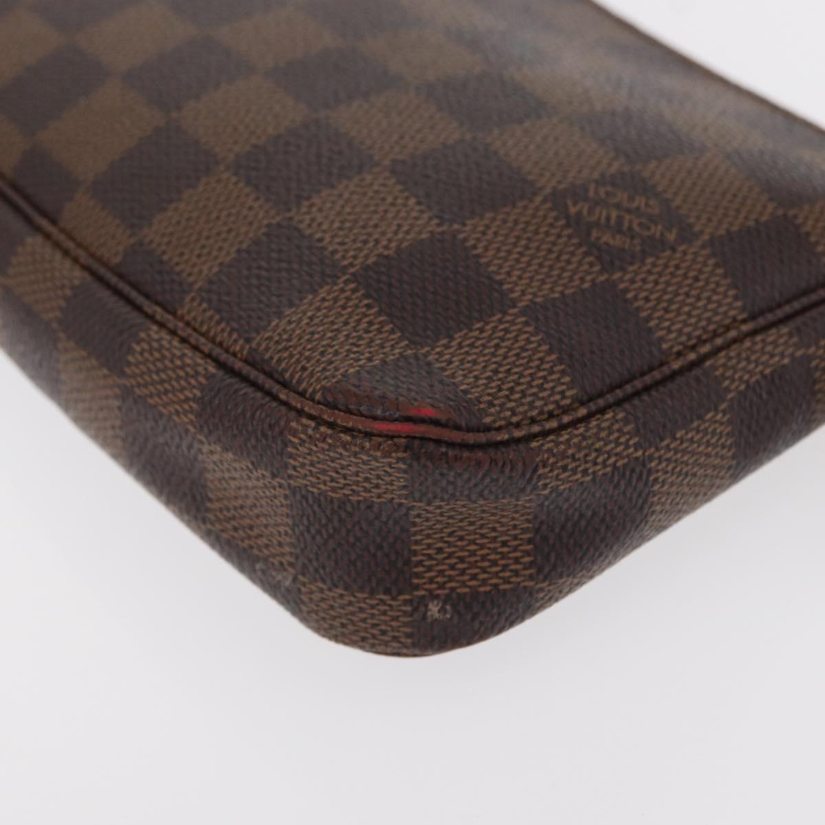 LOUIS VUITTON Damier Ebene Pochette Accessoires Pouch N41206 LV Auth 151288