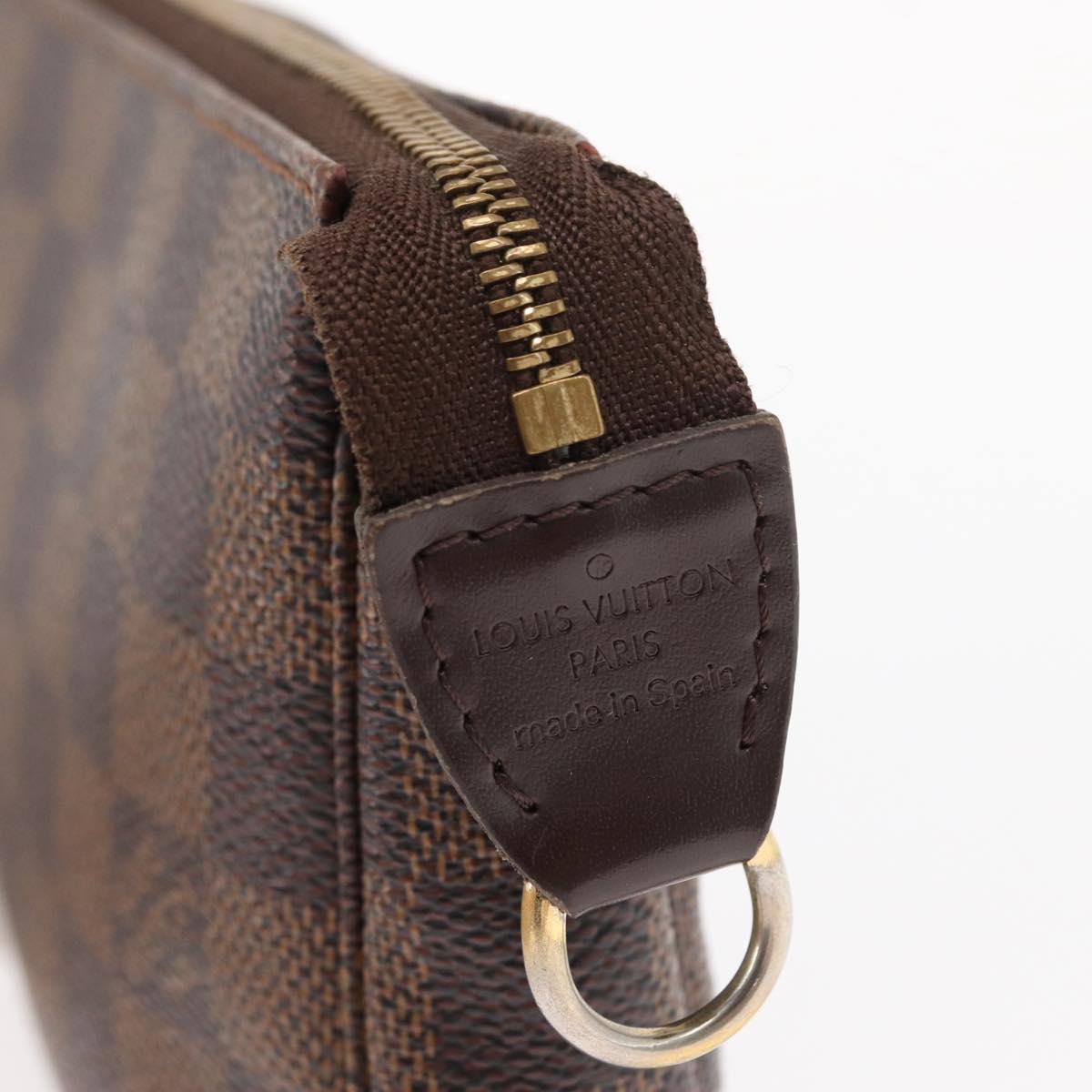 LOUIS VUITTON Damier Ebene Pochette Accessoires Pouch N41206 LV Auth 151288