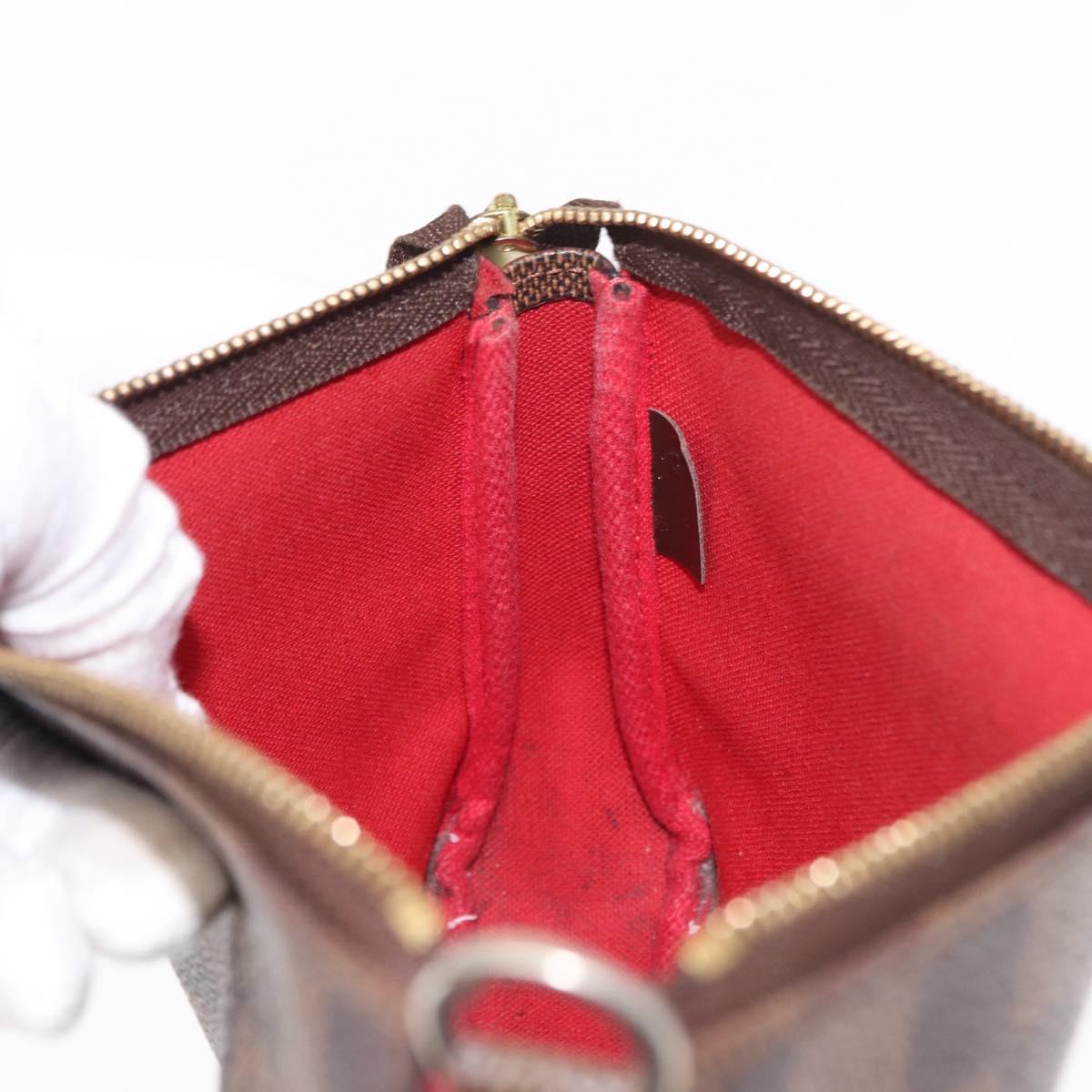 LOUIS VUITTON Damier Ebene Pochette Accessoires Pouch N41206 LV Auth 151288