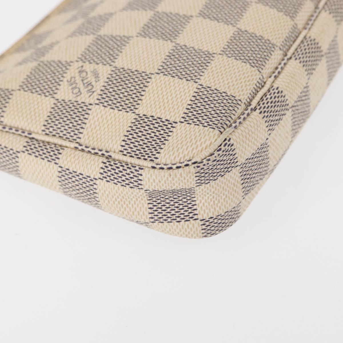 LOUIS VUITTON Damier Azur Pochette Accessoires Pouch N51986 LV Auth 151289