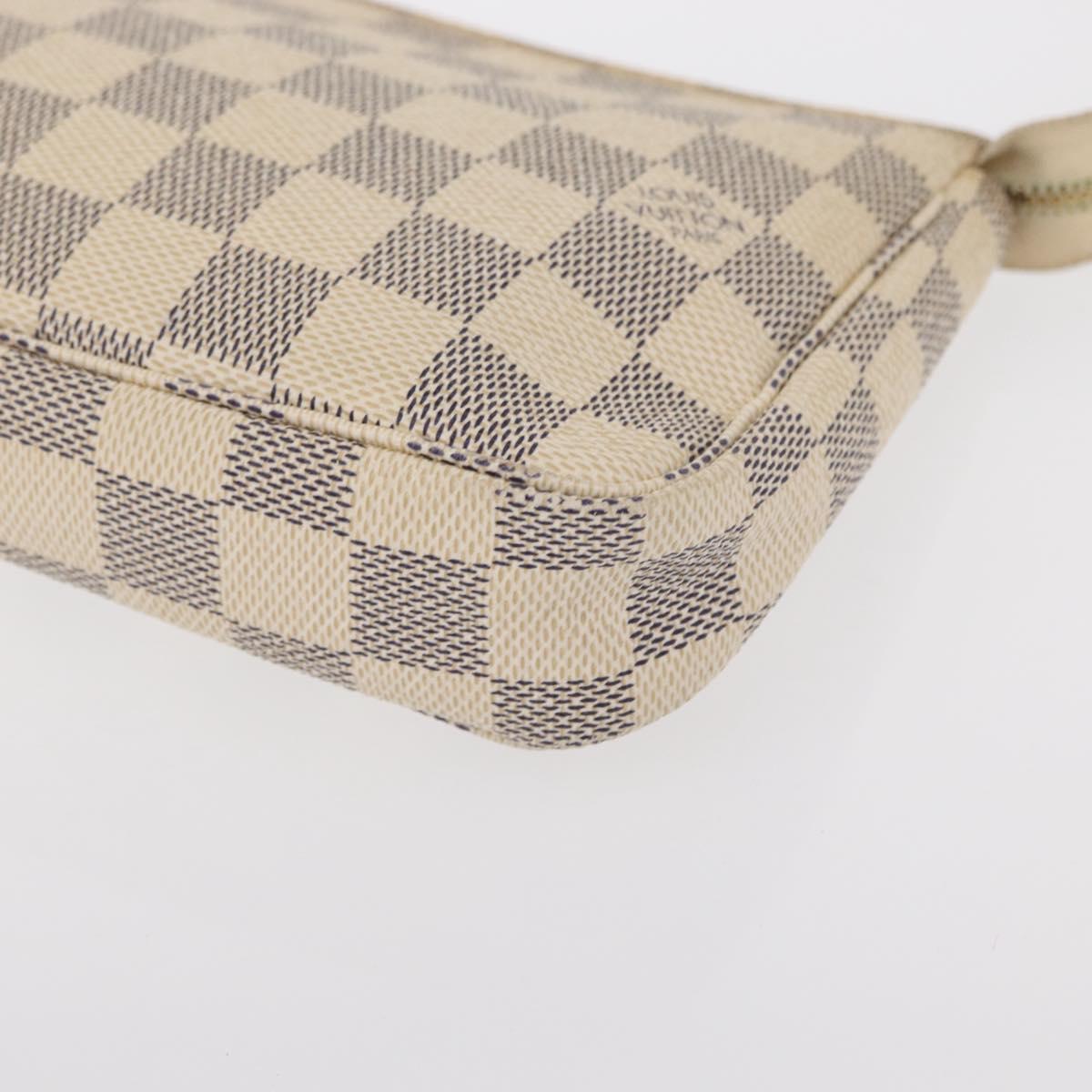 LOUIS VUITTON Damier Azur Pochette Accessoires Pouch N51986 LV Auth 151289