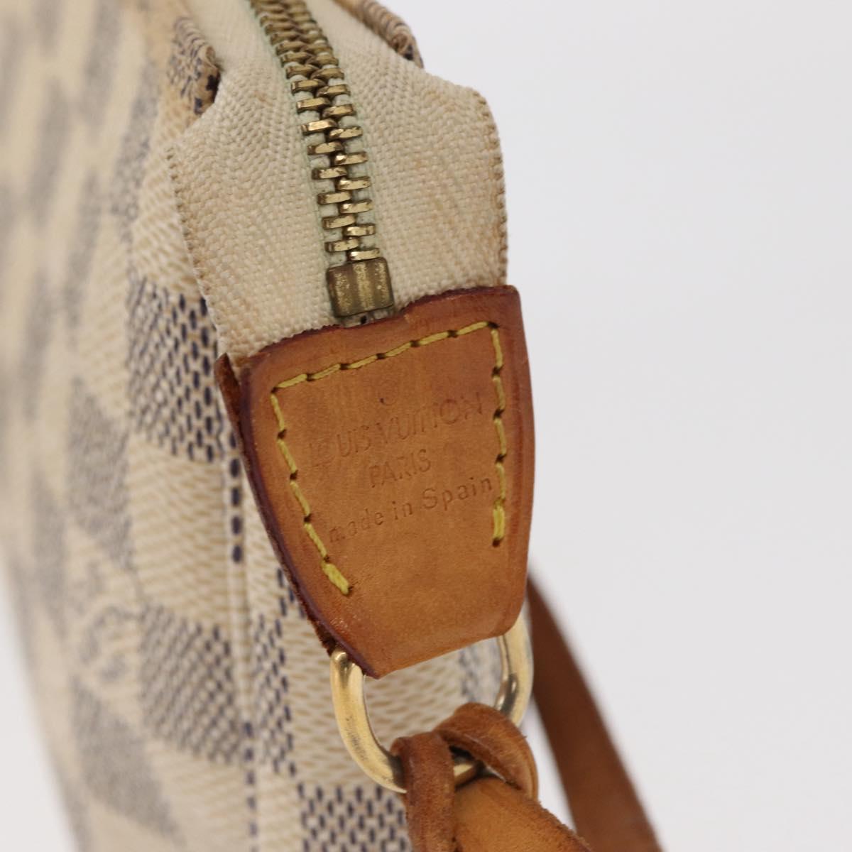 LOUIS VUITTON Damier Azur Pochette Accessoires Pouch N51986 LV Auth 151289