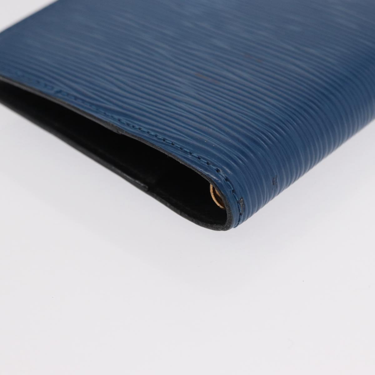 LOUIS VUITTON Epi Agenda PM Day Planner Cover Blue R20055 LV Auth 151290