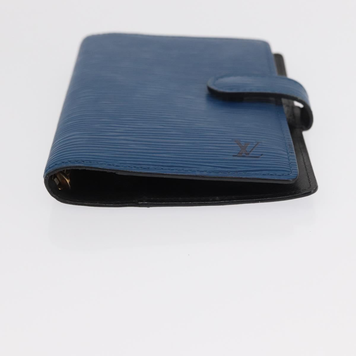 LOUIS VUITTON Epi Agenda PM Day Planner Cover Blue R20055 LV Auth 151290A