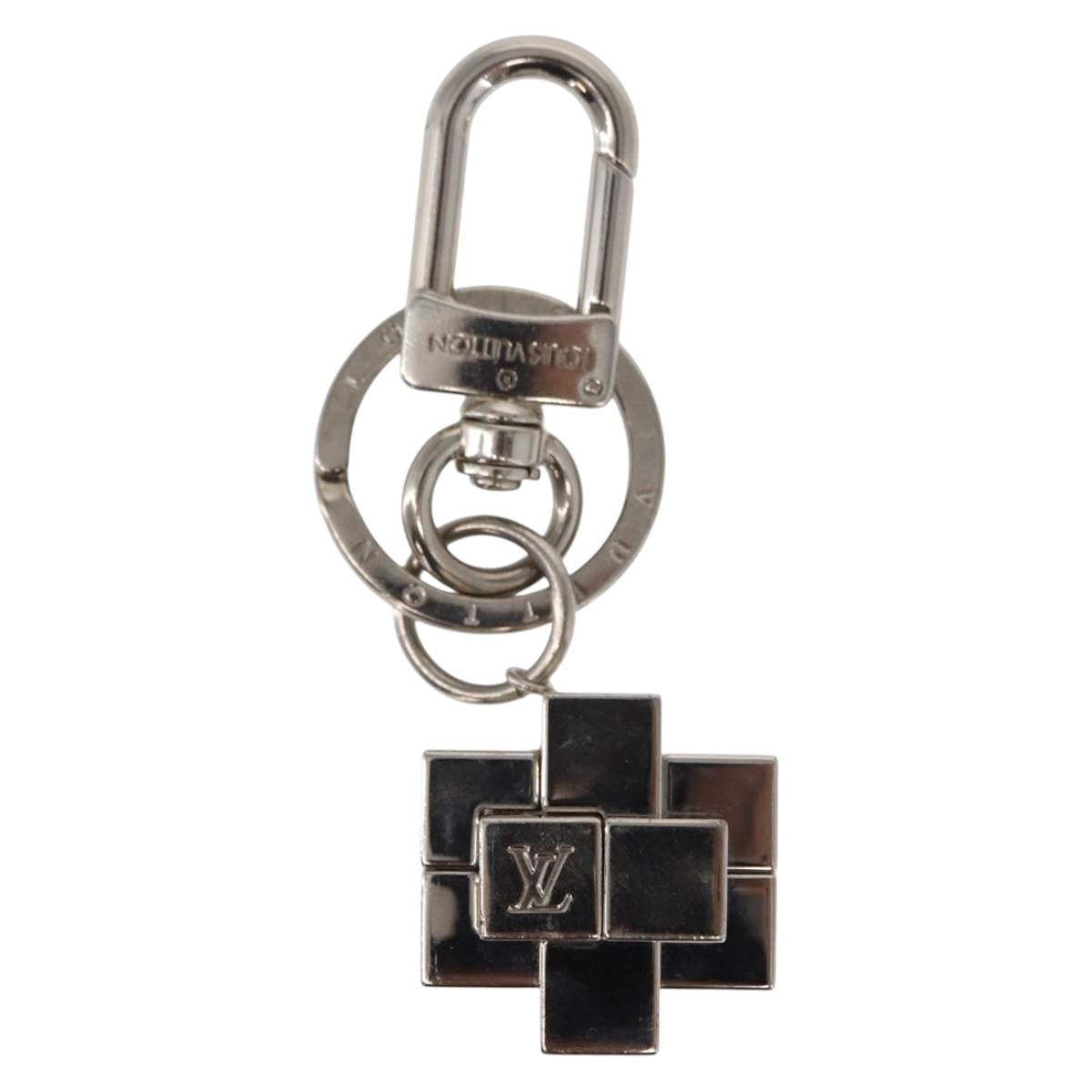 LOUIS VUITTON Key Holder Gold Plated Key Holder Metal Silver M67218 Auth 151292