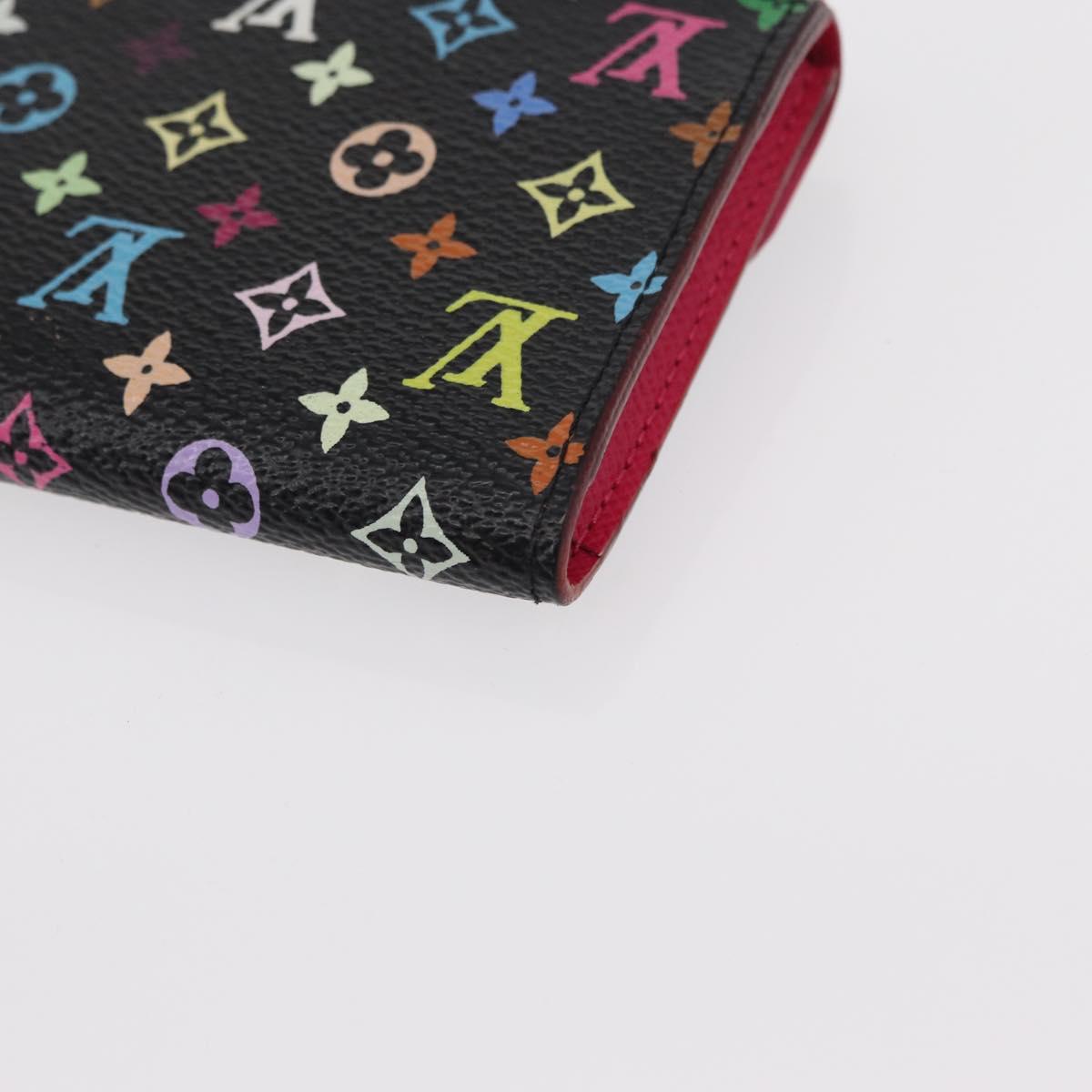 LOUIS VUITTON Multicolor Envelope Carte de Visite Black M66561 LV Auth 151293