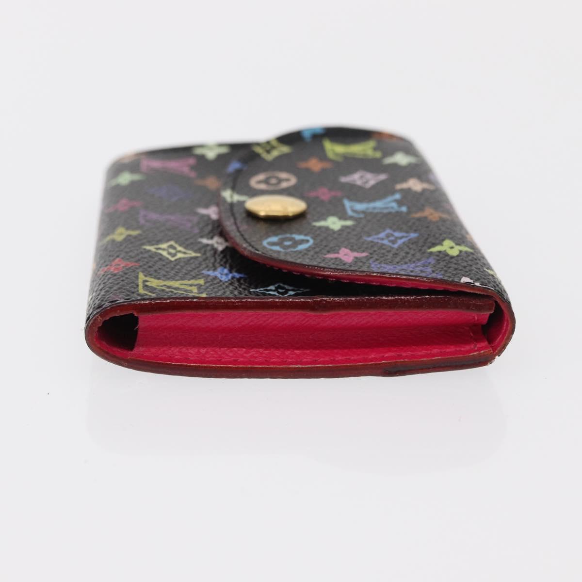 LOUIS VUITTON Multicolor Envelope Carte de Visite Black M66561 LV Auth 151293