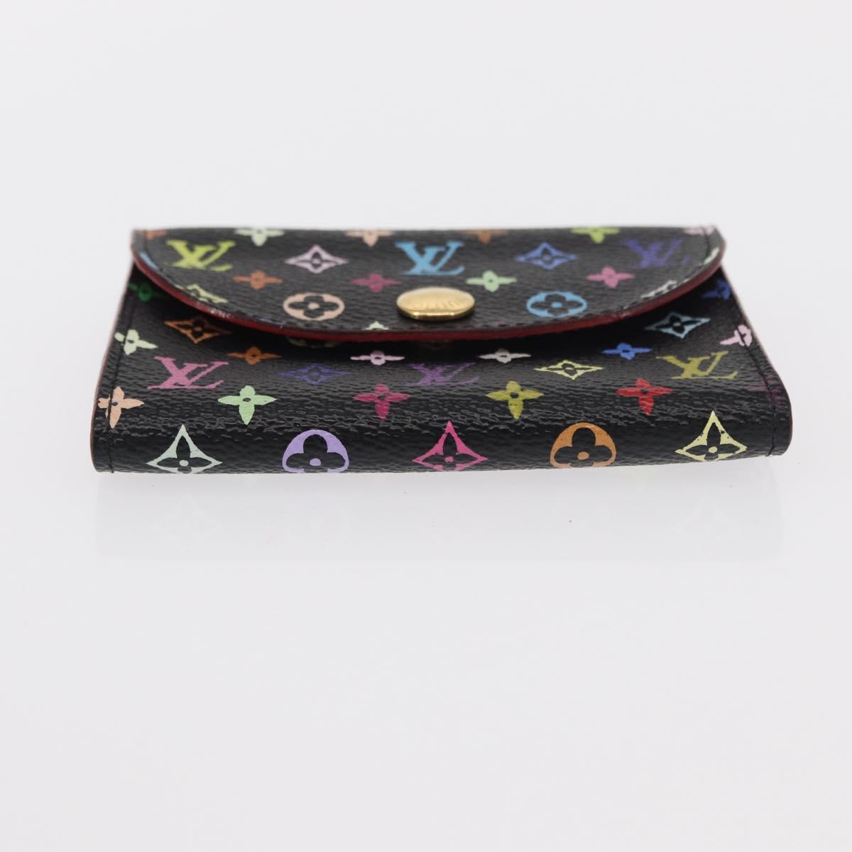 LOUIS VUITTON Multicolor Envelope Carte de Visite Black M66561 LV Auth 151293