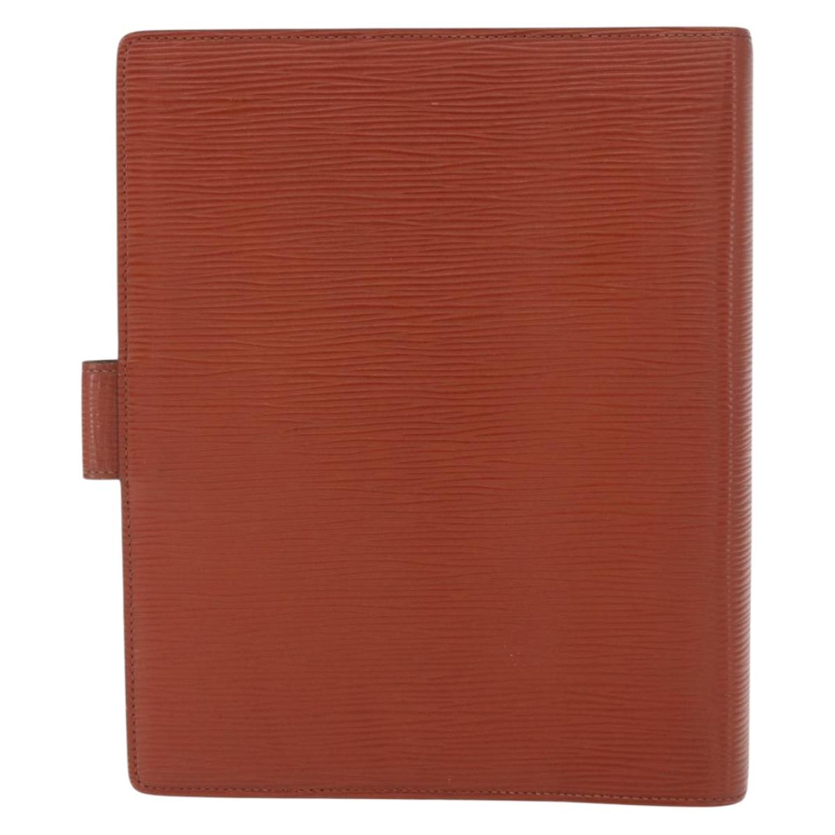 LOUIS VUITTON Epi Agenda GM Day Planner Cover Brown R20213 LV Auth 151294