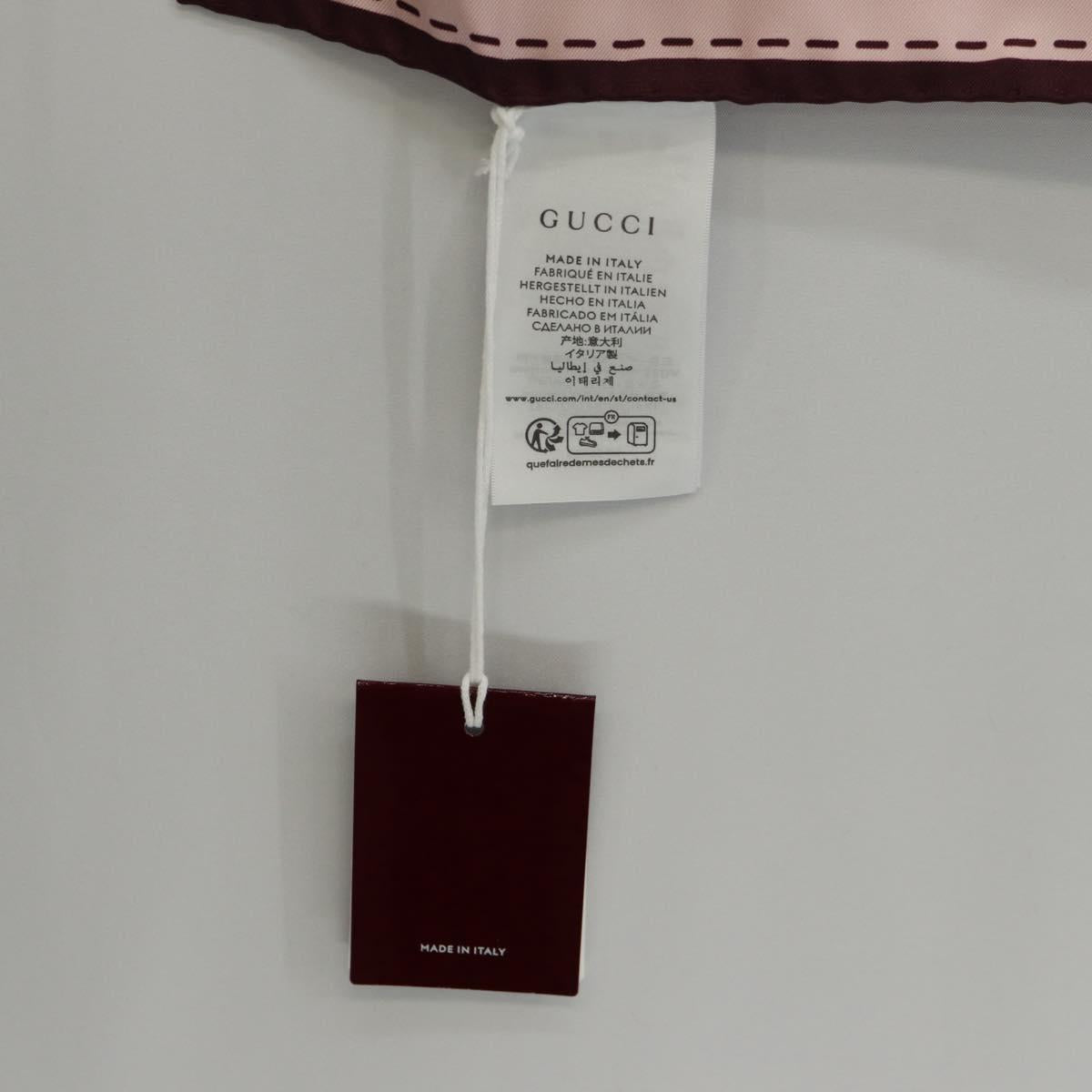 GUCCI x Yuko Higuchi Scarf Silk Beige Auth 151300M