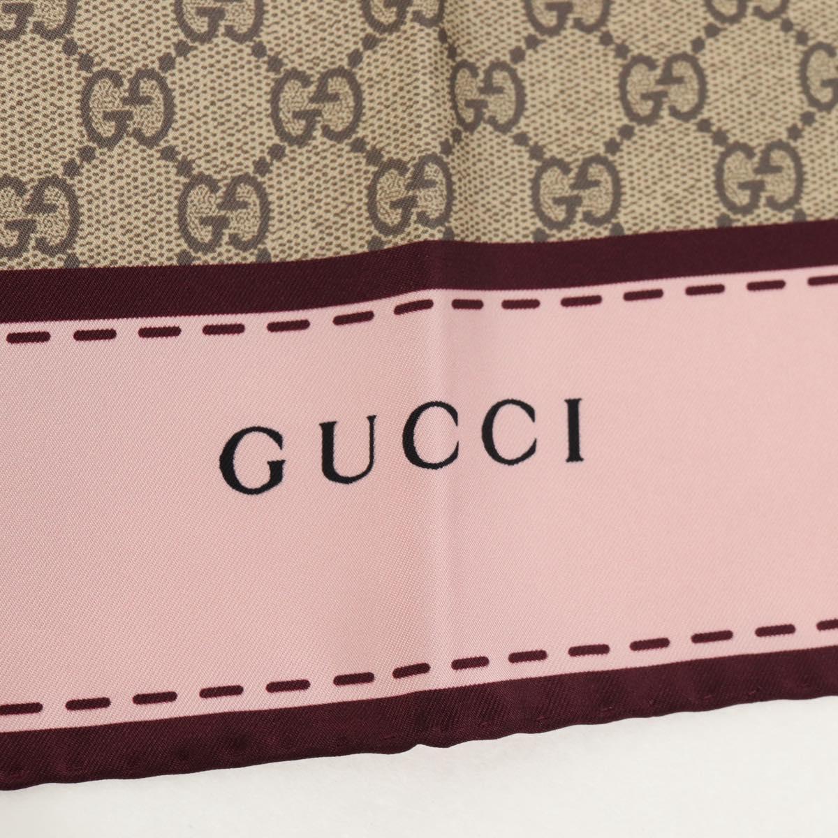 GUCCI x Yuko Higuchi Scarf Silk Beige Auth 151300M