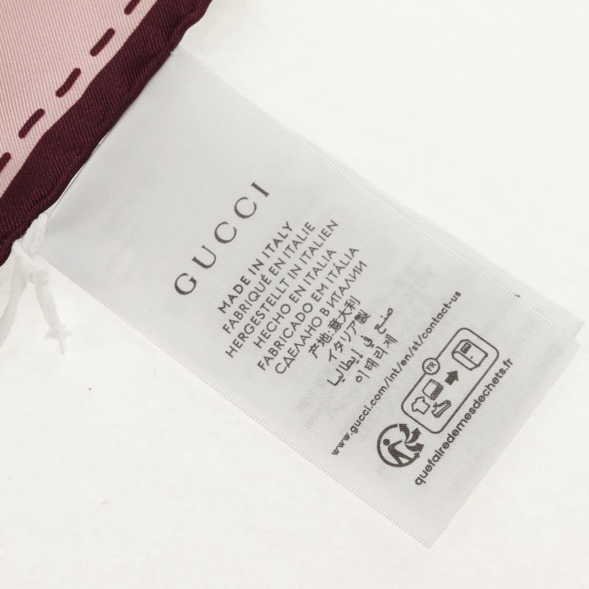 GUCCI x Yuko Higuchi Scarf Silk Beige Auth 151300M