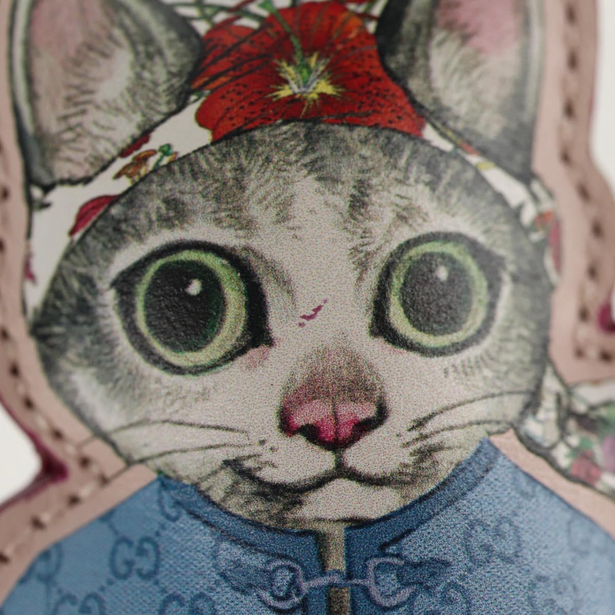 GUCCI GG Supreme x Yuko Higuchi Key Holder PVC Beige Gold Auth 151301M