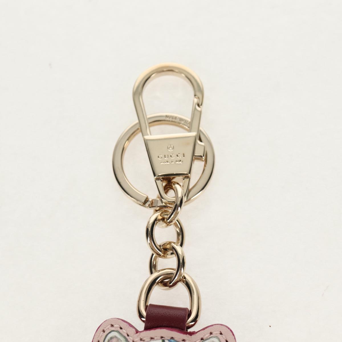 GUCCI GG Supreme x Yuko Higuchi Key Holder PVC Beige Gold Auth 151301M