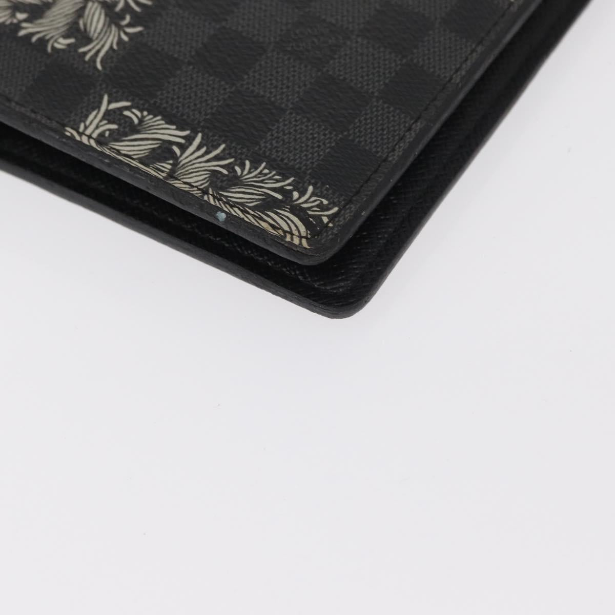 LOUIS VUITTON Damier Graphite Porte Feuille Brother Wallet N61211 Auth 151308
