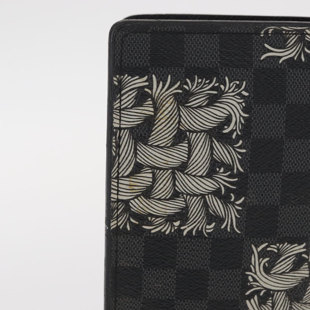 LOUIS VUITTON Damier Graphite Porte Feuille Brother Wallet N61211 Auth 151308