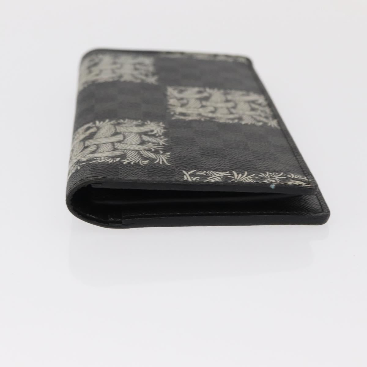 LOUIS VUITTON Damier Graphite Porte Feuille Brother Wallet N61211 Auth 151308