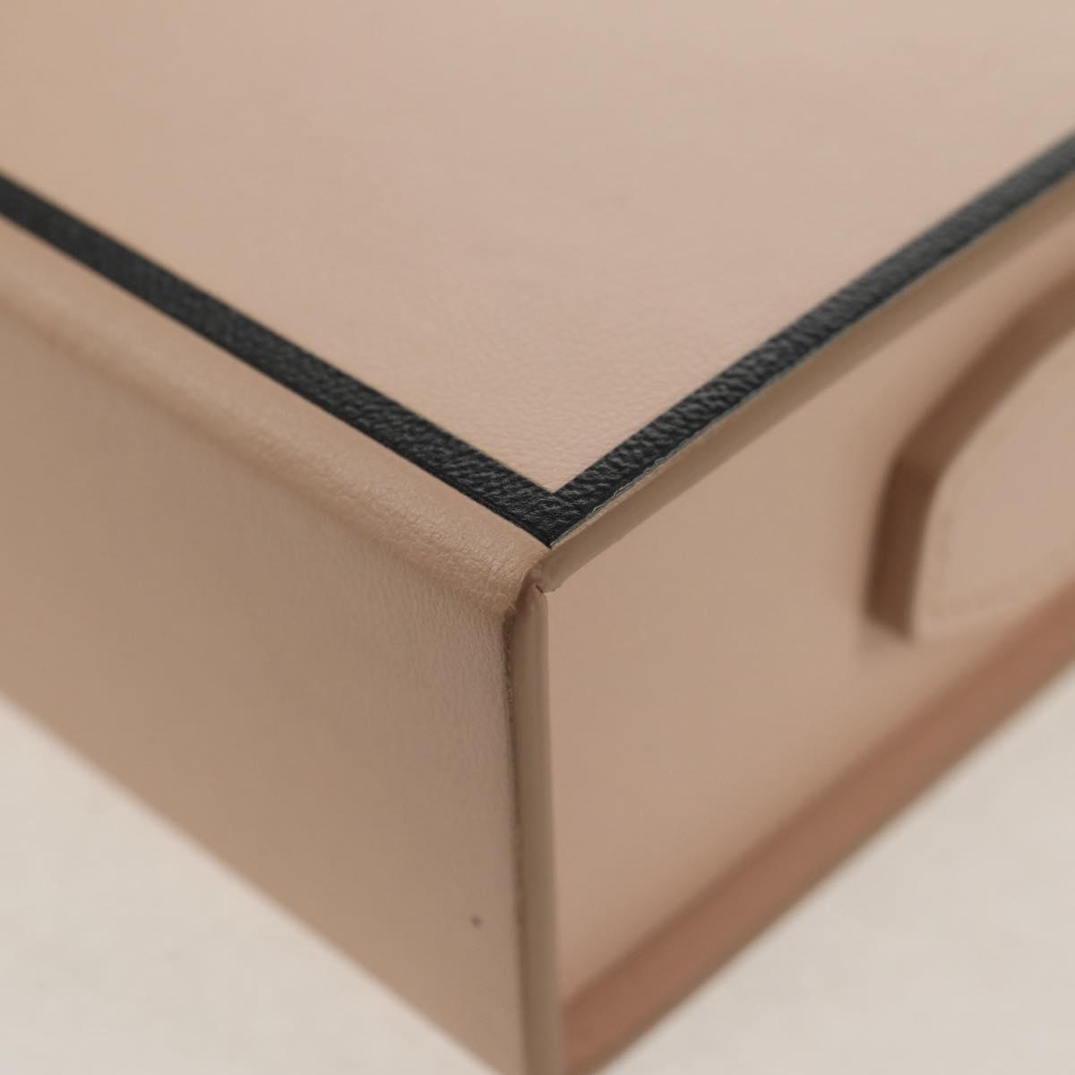 FENDI Box Horizontal Shoulder Bag Leather Pink Gold Auth 151310A