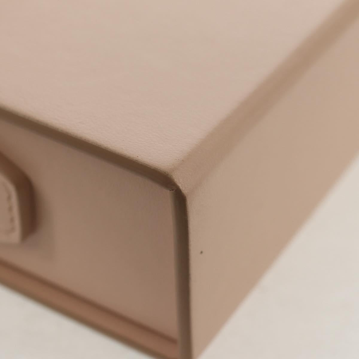 FENDI Box Horizontal Shoulder Bag Leather Pink Gold Auth 151310A