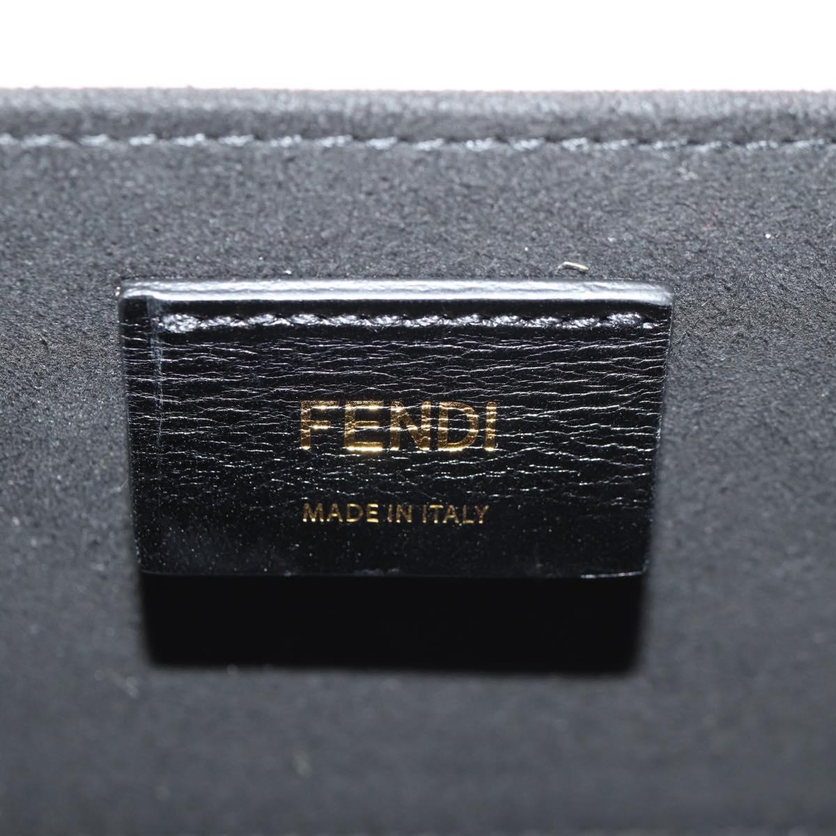 FENDI Box Horizontal Shoulder Bag Leather Pink Gold Auth 151310V