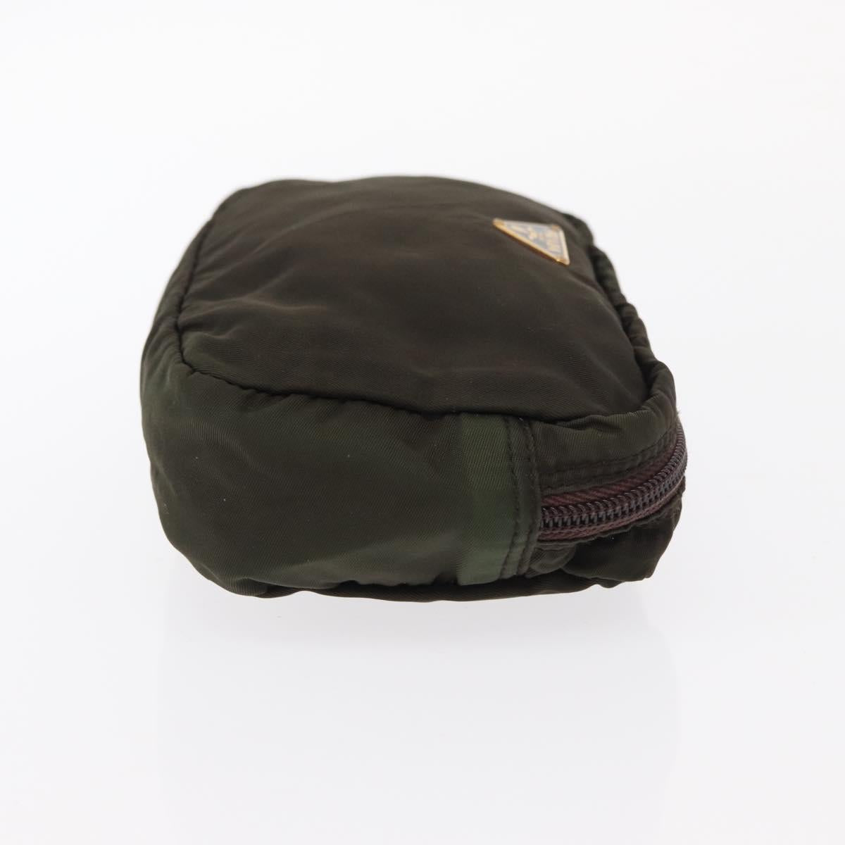 PRADA Pouch Nylon Canvas 4 Set Blue Red khaki Auth 151313