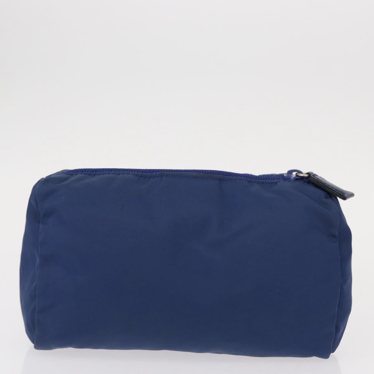 PRADA Pouch Nylon Canvas 4 Set Blue Red khaki Auth 151313