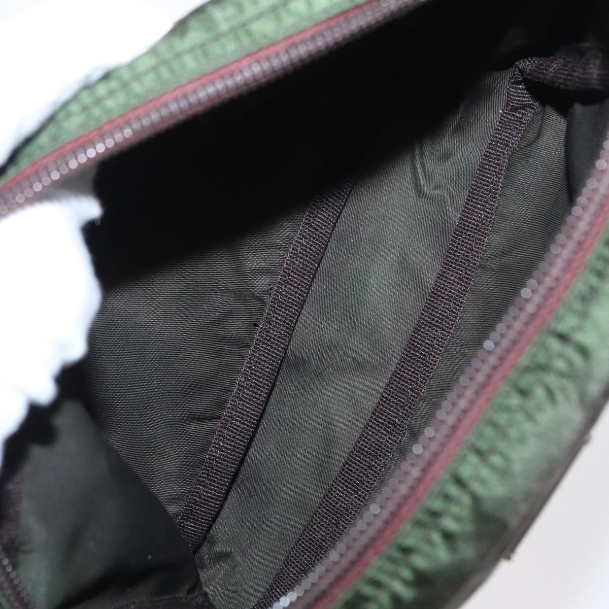 PRADA Pouch Nylon Canvas 4 Set Blue Red khaki Auth 151313