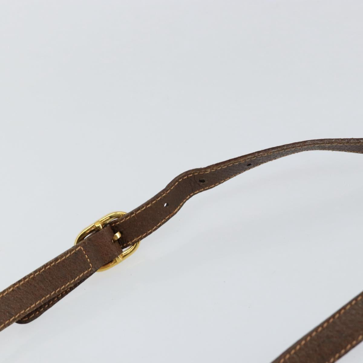 GUCCI GG Supreme Web Sherry Line Bag PVC Beige Gold 56 02 088 Auth 151331