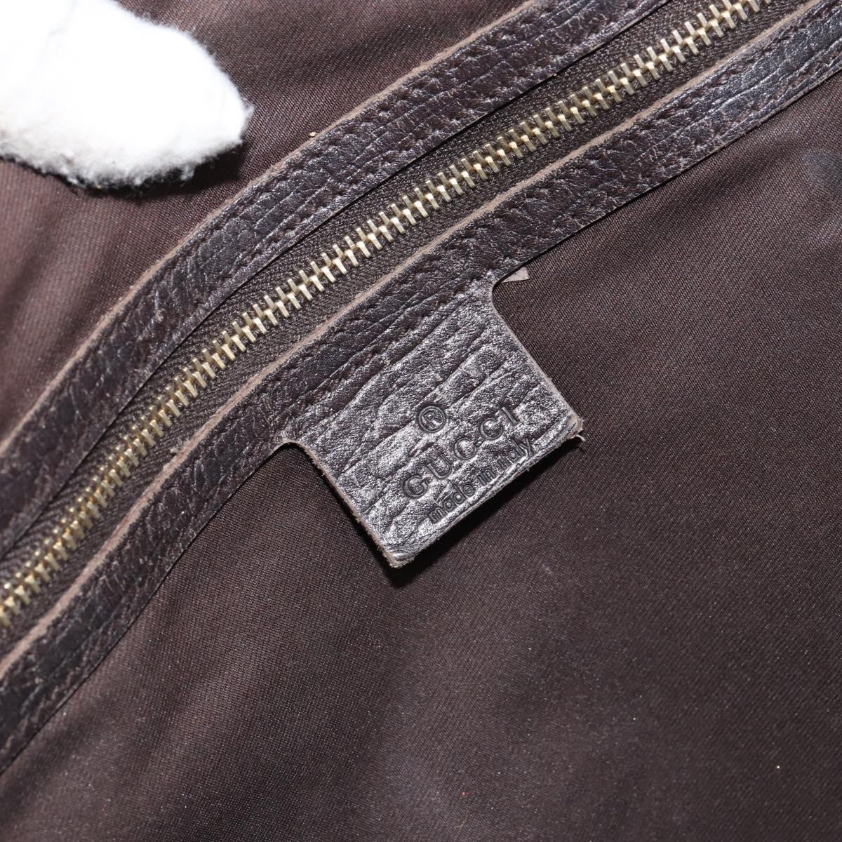 GUCCI GG Canvas Web Sherry Line Tote Bag Beige Gold Red 137396 Auth 151333