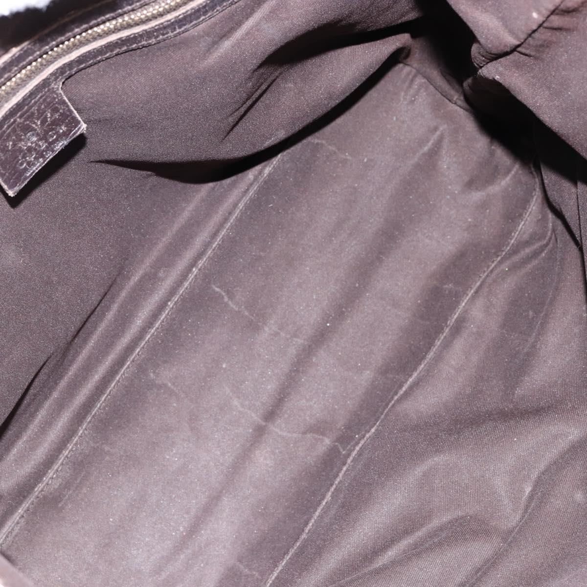 GUCCI GG Canvas Web Sherry Line Tote Bag Beige Gold Red 137396 Auth 151333