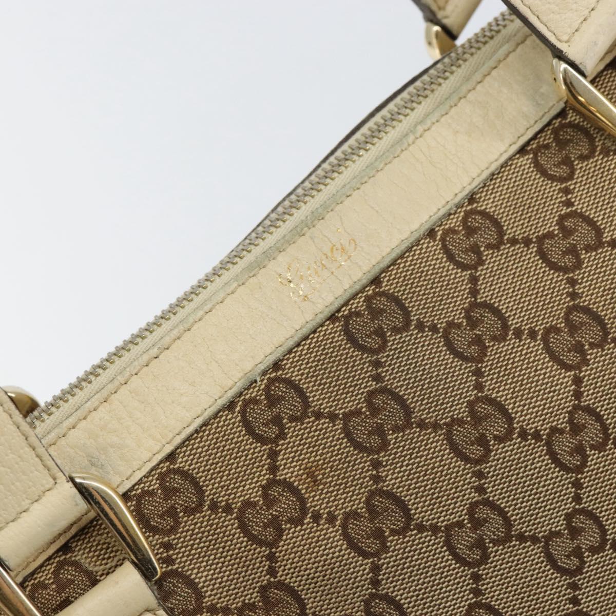 GUCCI GG Canvas Abbey Tote Bag Beige Gold 141470 Auth 151334