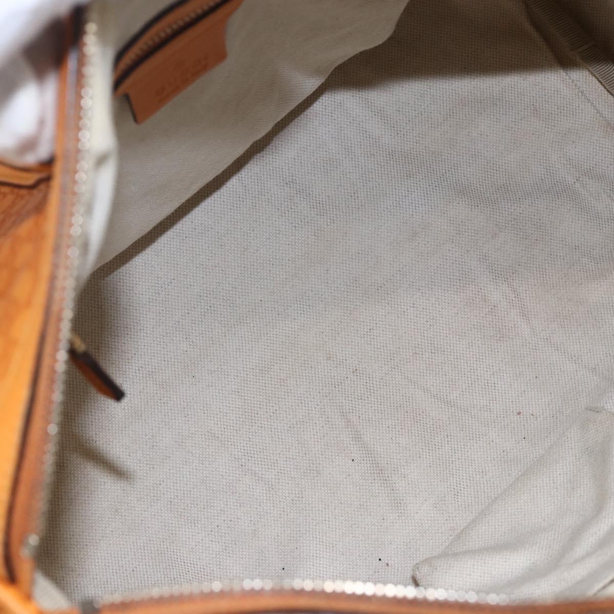 GUCCI Micro GG Canvas Guccissima Boston Bag 2way Orange Gold 322231 Auth 151335