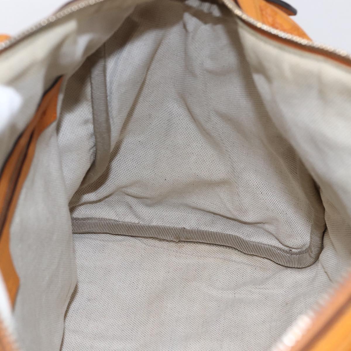 GUCCI Micro GG Canvas Guccissima Boston Bag 2way Orange Gold 322231 Auth 151335