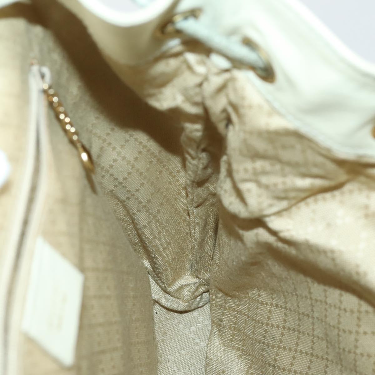 GUCCI Bamboo Backpack Leather Outlet Ivory Gold 003 8016 2058 Auth 151337