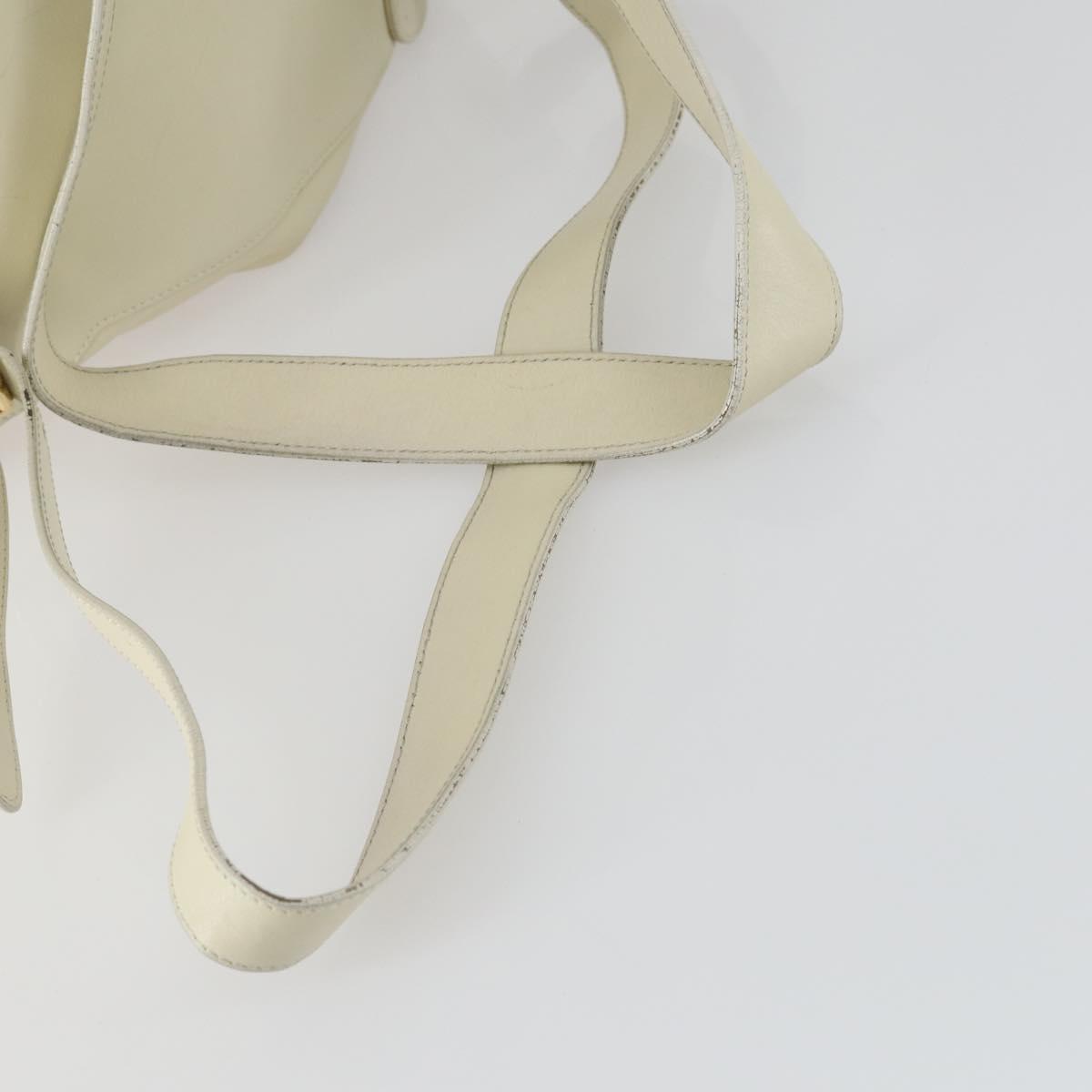 GUCCI Bamboo Backpack Leather Outlet Ivory Gold 003 8016 2058 Auth 151337