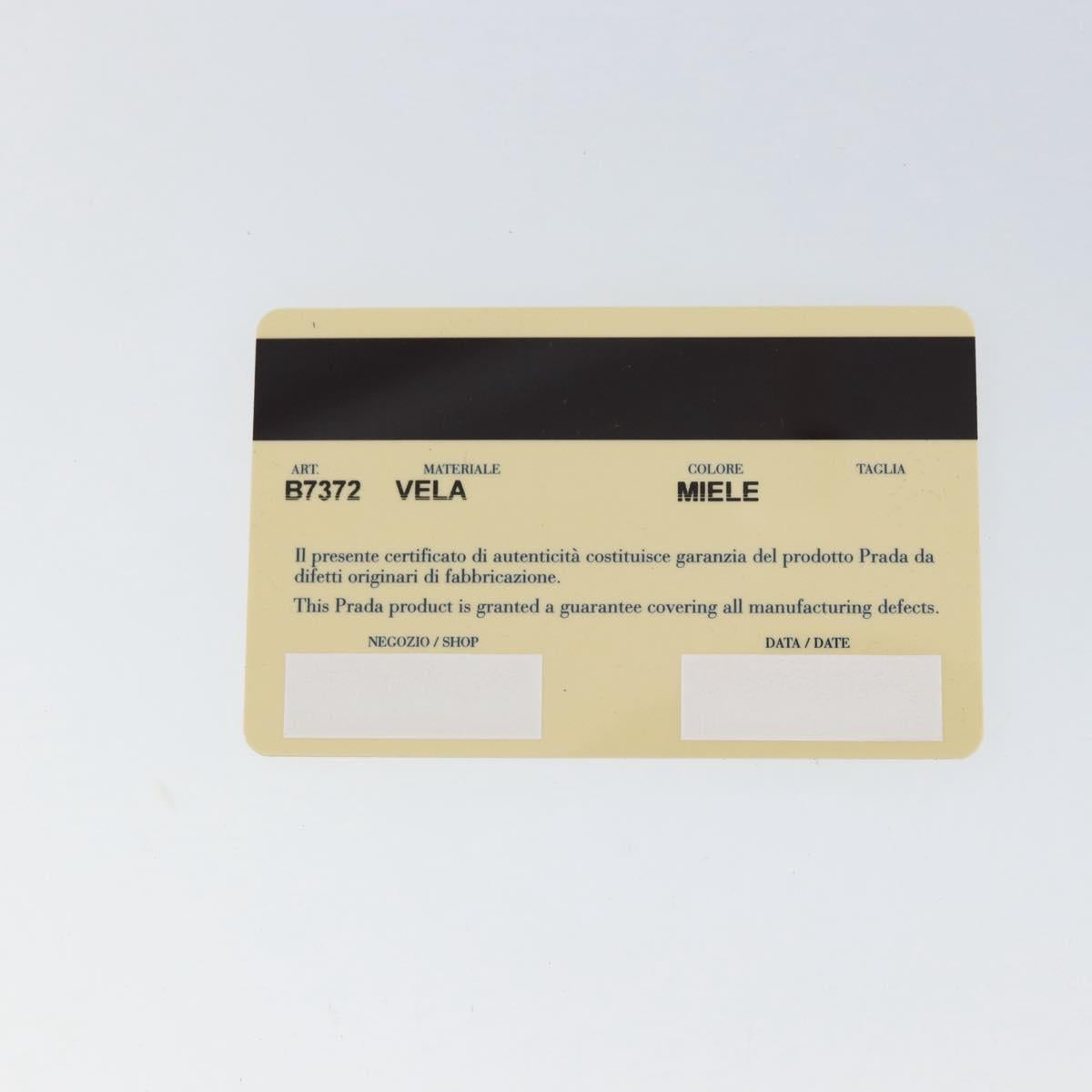 PRADA Shoulder Bag Nylon Beige Silver Auth 151338