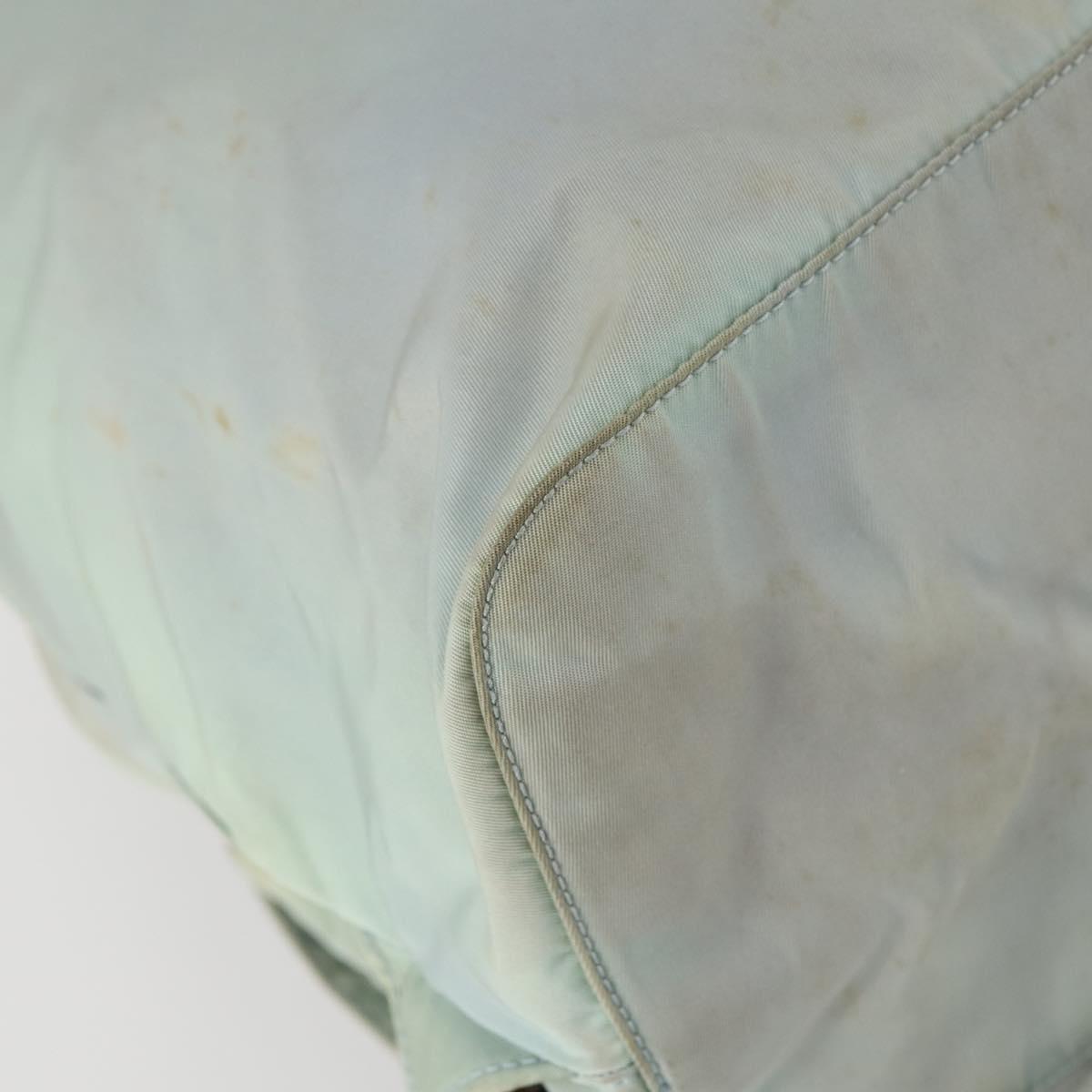 PRADA Backpack Nylon Light Blue Silver Auth 151340