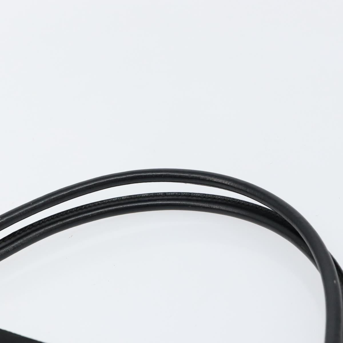 PRADA Hand Bag Nylon Black Gold Auth 151341